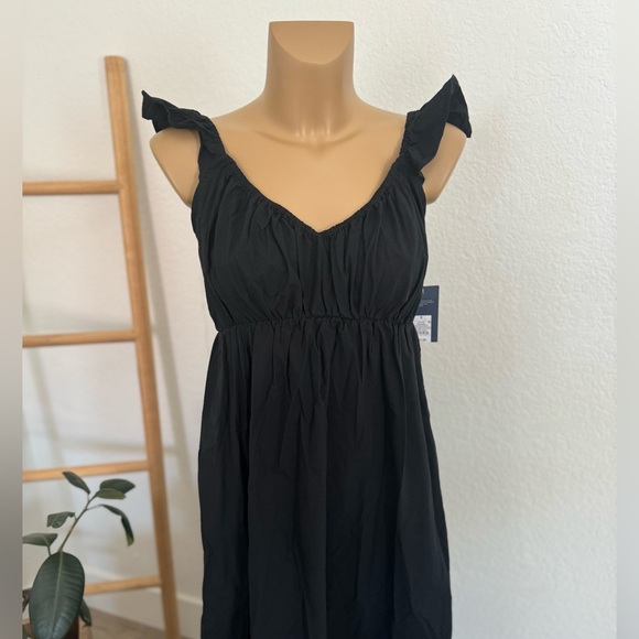 NWT Women's Flutter Cap Sleeve Maxi A-Line Dress - Universal Thread Black - Picture 6 of 6